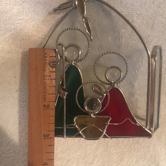 Stained Glass Christmas Nativity Candle Holder Jesus Mary and Joseph Studio Nova - Picture 7 of 8